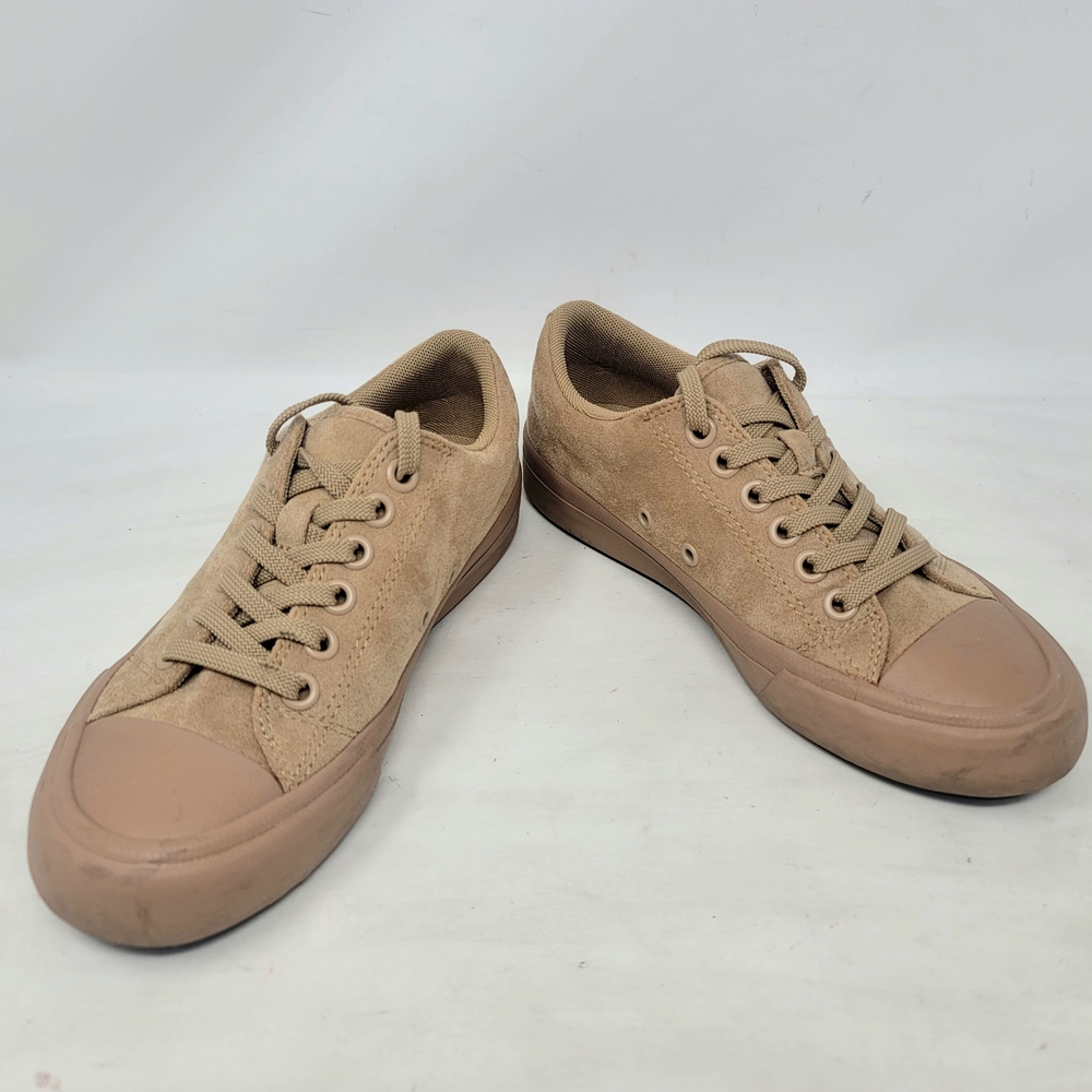 UNIQLO Womens Brown Cap Toe Suede Sneakers Shoes EU 37 US 5/6